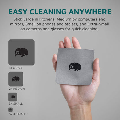 KUVRD Waterbear - Universal Screen Cleaners - Teeny Tiny Cleaning Tools for Your Lenses & Screens, Phat Pack