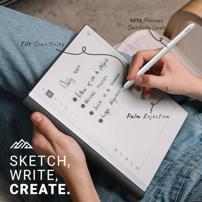 V-Pen EMR Stylus Remarkable 2 Pen Replacement with Digital Eraser + 5 Tips | 4096 Pressure Level Sensitivity & Palm Rejection | Digital Pen Marker Plus Compatible Kindle Scribe & Tablet Pen | White