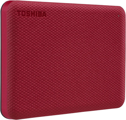 Toshiba Canvio Advance 1TB Portable External Hard Drive USB 3.0, Red - HDTCA10XR3AA