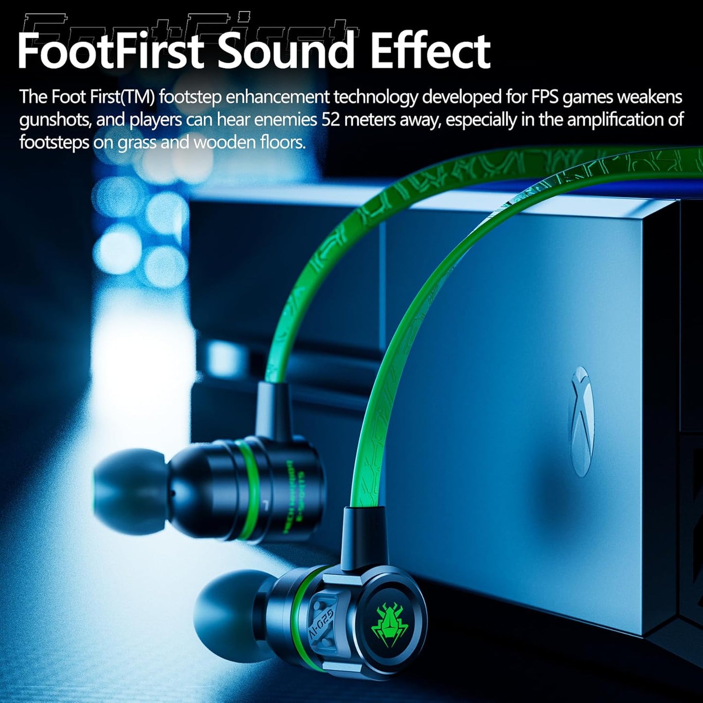 Gaming Earbuds Wired, USB C & 3.5mm Dual Plug in Ear Headphones with Mic and Volume Control for Small Ears, Stereo Bass Noise Isolating Earphones for PC/PS4/PS5/Xbox Series/Switch/Sleep/Sport/Workout