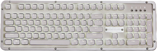 Azio RC Prestige Mechanical Keyboard, Bluetooth 5.0, Hot-Swappable Switches, PC/Mac (Ivory/Brown Switches)
