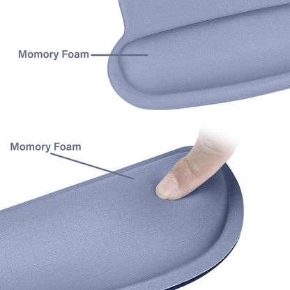 MOSISO Wrist Rest Support for Mouse Pad & Keyboard Set, Ergonomic Mousepad Non-Slip Base Home/Office Pain Relief & Easy Typing Cushion with Neoprene Cloth & Raised Memory Foam, Lavender Gray