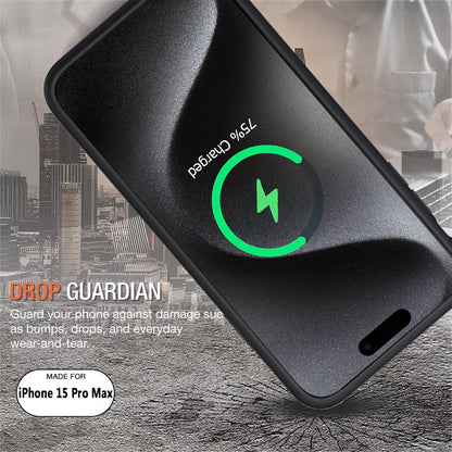 Battery Case for iPhone 15 Pro Max,12000mAh Rechargeable Portable Charging Case with Wireless Charging Compatible for iPhone 15 Pro Max (6.7 inch) with Carplay Extend Battery Pack Charger Case (Black)