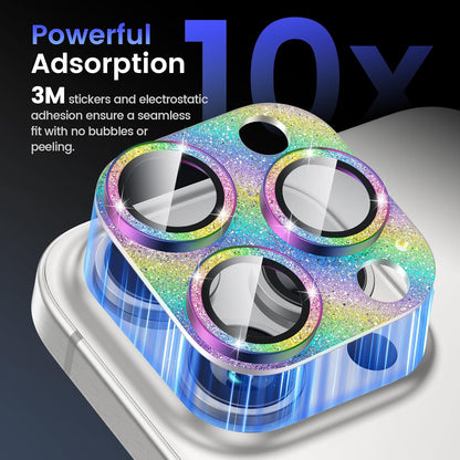 Tensea for iPhone 16 Pro/iPhone 16 Pro Max/iPhone 15 Pro/15 Pro Max Camera Lens Protector, Metal Aluminum Alloy Tempered Glass Cover Camera Screen Protector Accessories, Case Friendly