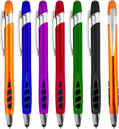 Stylists for Touch Screens - Pen With Stylus Tip for iPad, iPhone, Samsung Galaxy & More - Assorted Barrel Colors, Black Ink, 14 Pack