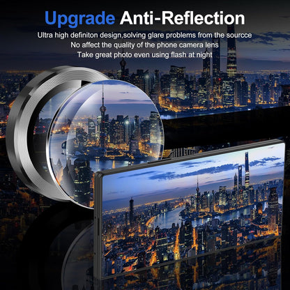 for Samsung Galaxy Z Fold 7 Camera Lens Protector, Individual Metal Ring Tempered Glass Lens Cover, [Strong Adsorption] Scratch Resistant Ultra-Thin HD Clear Lens Cover, 1 Set-Black