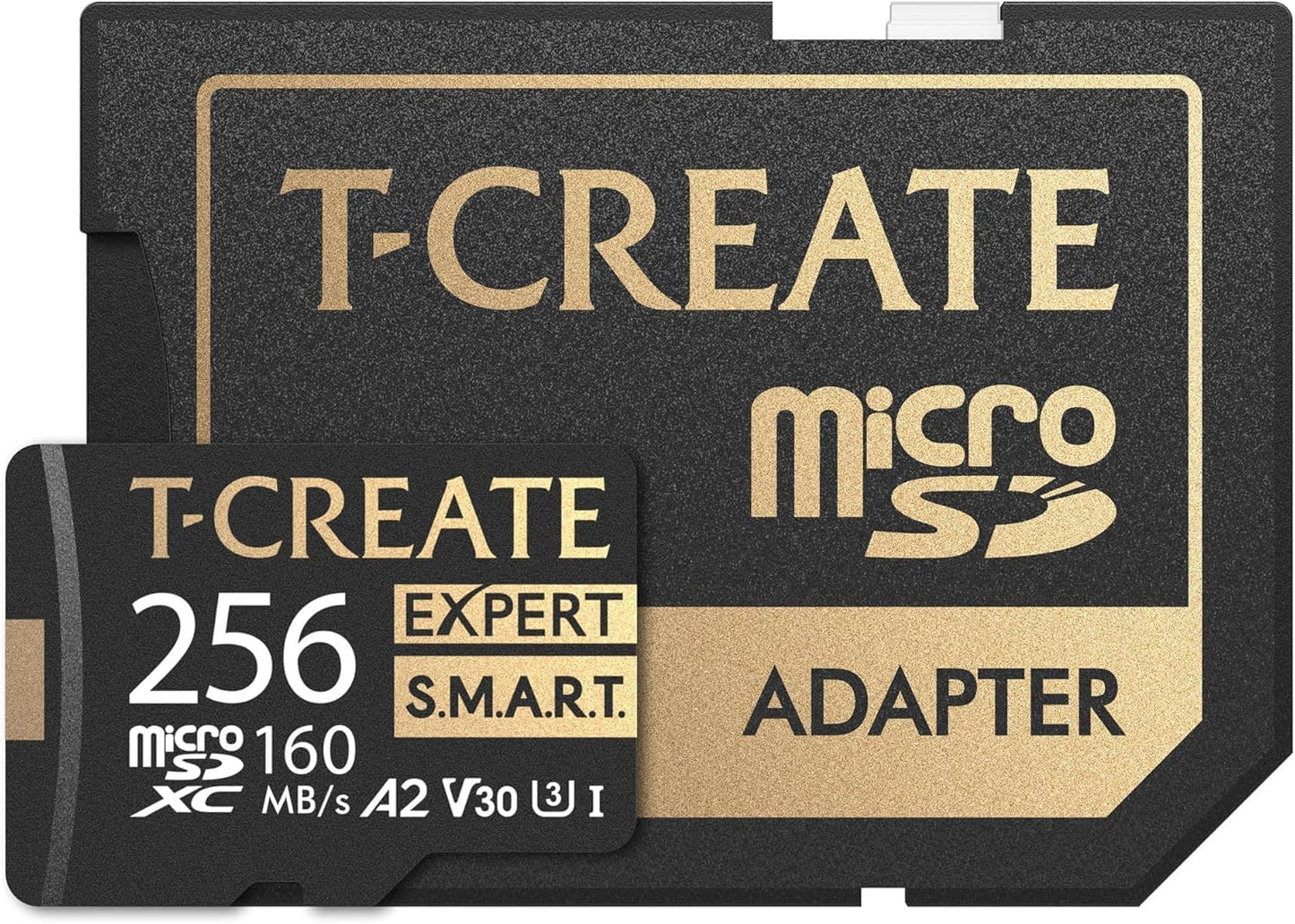 TEAMGROUP T-Create S.M.A.R.T A2 256GB Micro SDXC U3 V30 4K R/W Speed up to 160/150 MB/s High Speed Flash Memory Card for Creators, Compatible with GoPro, Insta360 TTCS256GIA2V3003
