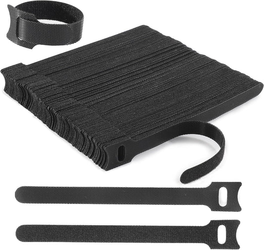 Reusable Cable Ties, 126 PCS 8 Inches Adjustable Cord Straps Wire Organizer Cord Wrap and Hook Loop Cable Management