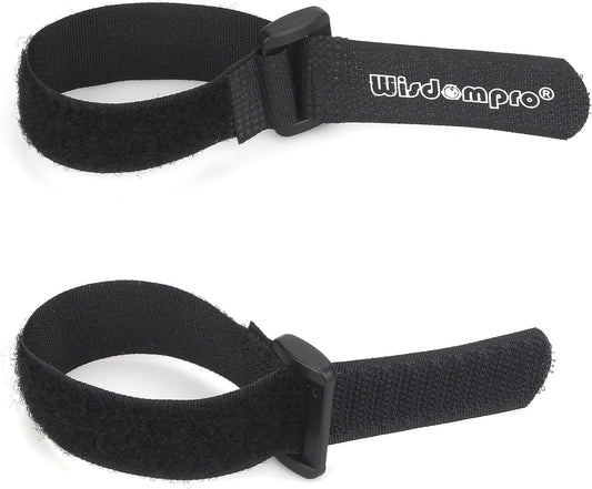 20 Pack 0.8 x 8 Inches Hook and Loop Reusable Fastening Cable Tie Down Straps by Wisdompro - Reusable, Durable Functional Ties to Keep Your Home, Office, Workspace from Tangled Messes of Cords