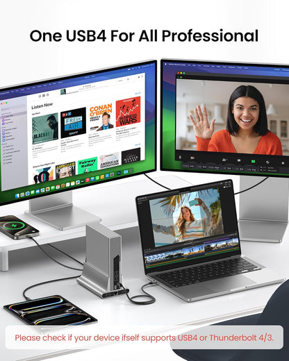 Silkland USB 4 for Long Thunderbolt 4 Cable 16.5FT/5M, 20Gbps Data Transfer, Supports 5K/4K@60Hz, 240W PD 3.1 Charging, USB C Video Cable Compatible for Thunderbolt 3, MacBook, SSD, Docking,VR Headset