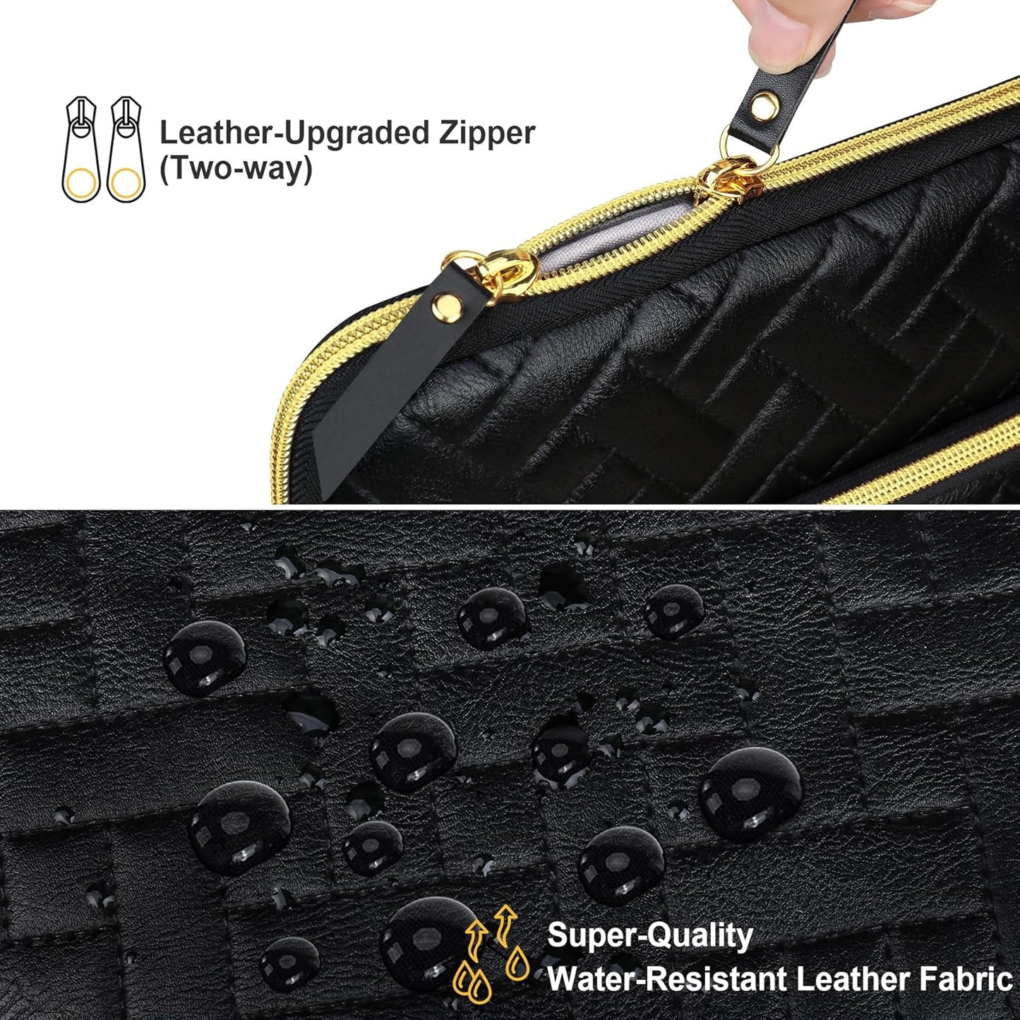 Lacdo Laptop Sleeve Case for 16 inch New MacBook Pro M4/M3/M2/M1 Pro/Max A3403 A3186 A2991 A2780 A2485 2024-2019 | 15" Surface Laptop 7th Copilot+PC/Surface Laptops 6 5 4 Computer Bag, Elegant Black