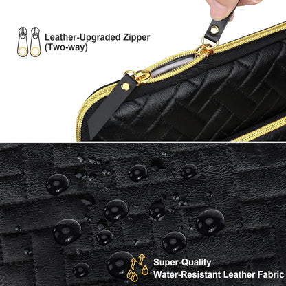 Lacdo 15-15.6 Inch Laptop Sleeve Case for Acer HP Dell ASUS Laptop, Acer Aspire 15, HP Pavilion/Envy 15, Dell Inspiron/Latitude 15, ThinkPad/IdeaPad 15, ASUS Vivobook 15 Computer Bag, Elegant Black