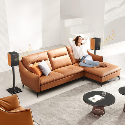 Perlegear Universal Speaker Stands for Surround Sound up to 22lbs - 28 Inch Bookshelf Speaker Stands for Bose, Polk, JBL, KEF, Klipsch & Others, Floor Speaker Stand with Cable Management 1Pair- PGSS6