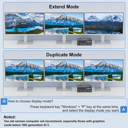 HDMI Displayport KVM Switch 3 Monitors 2 Computers 8K@60Hz/4K@144Hz, USB3.0 KVM Switches for 2 PC Sharing Triple Monitor and Keyboard Mouse with Power Adapter,Wired Extend Controller and USB3.0 Cables