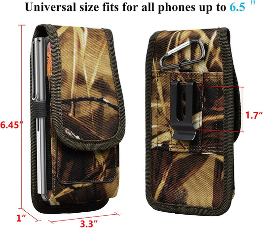Njjex Phone Holster for Samsung Galaxy Note 20 Ultra Note 10 9 8 S25 Ultra S24 S23 S22 S21+ S20 S10 A14 A15 A16 A36 A35 5G Moto G 5G G Stylus 2025 Nylon Cell Phone Belt Clip Holder Pouch Carrying Case