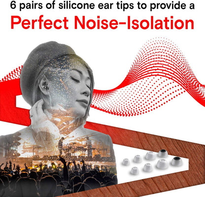 Symphonized Wired Earbuds with Microphone 3.5mm — Noise Isolating Headphones with Wire, Earphones Wired, Headphones with Microphone for Computer, Ear Phones Android Electronics, Natural Wood (White)