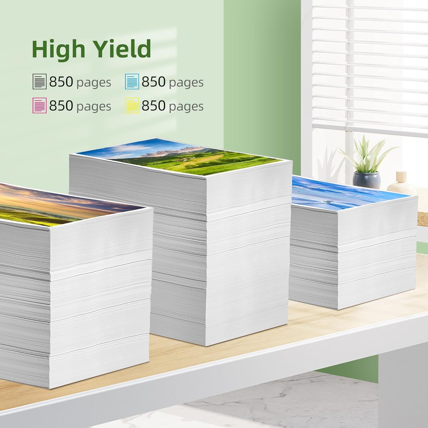 902XL Ink Cartridges for Printers 5 Pack Replacement for 902XL Ink Cartridges Combo Pack 902XL Works for 6958 6962 6950 Pro 6978 6968 6975 Printer T0A39AN, Cyan Magenta Yellow 2 Black