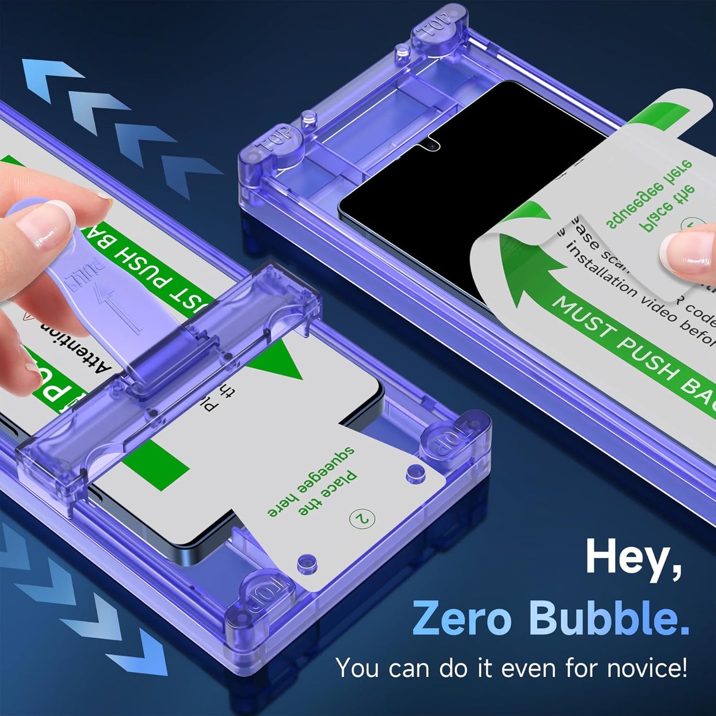 YWXTW Anti Reflective Screen Protector for Samsung Galaxy S25 Ultra, Anti Glare & EZ Unlock [Bubble Free Applicator] [Not Glass] Display Protective Film Shield Accessories Case Friendly, 2 Pack