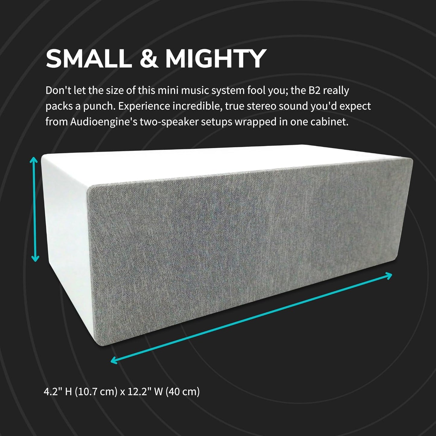 Audioengine All in One A2+ (B2) Portable Wireless Speaker - Audio with Lossless aptX Bluetooth and Analog Audio Input for Phone, Tablet, and Computers