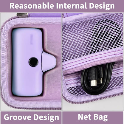 Portable Charger Power Bank Case for 2PCS Swyop/for Feob/for Charmast/for JEJILL/for LanLuk/for VEGER/for iWALK/for Taegila/for Kuulaa and More Small Charging Battery Pack - Bag Only (Purple)
