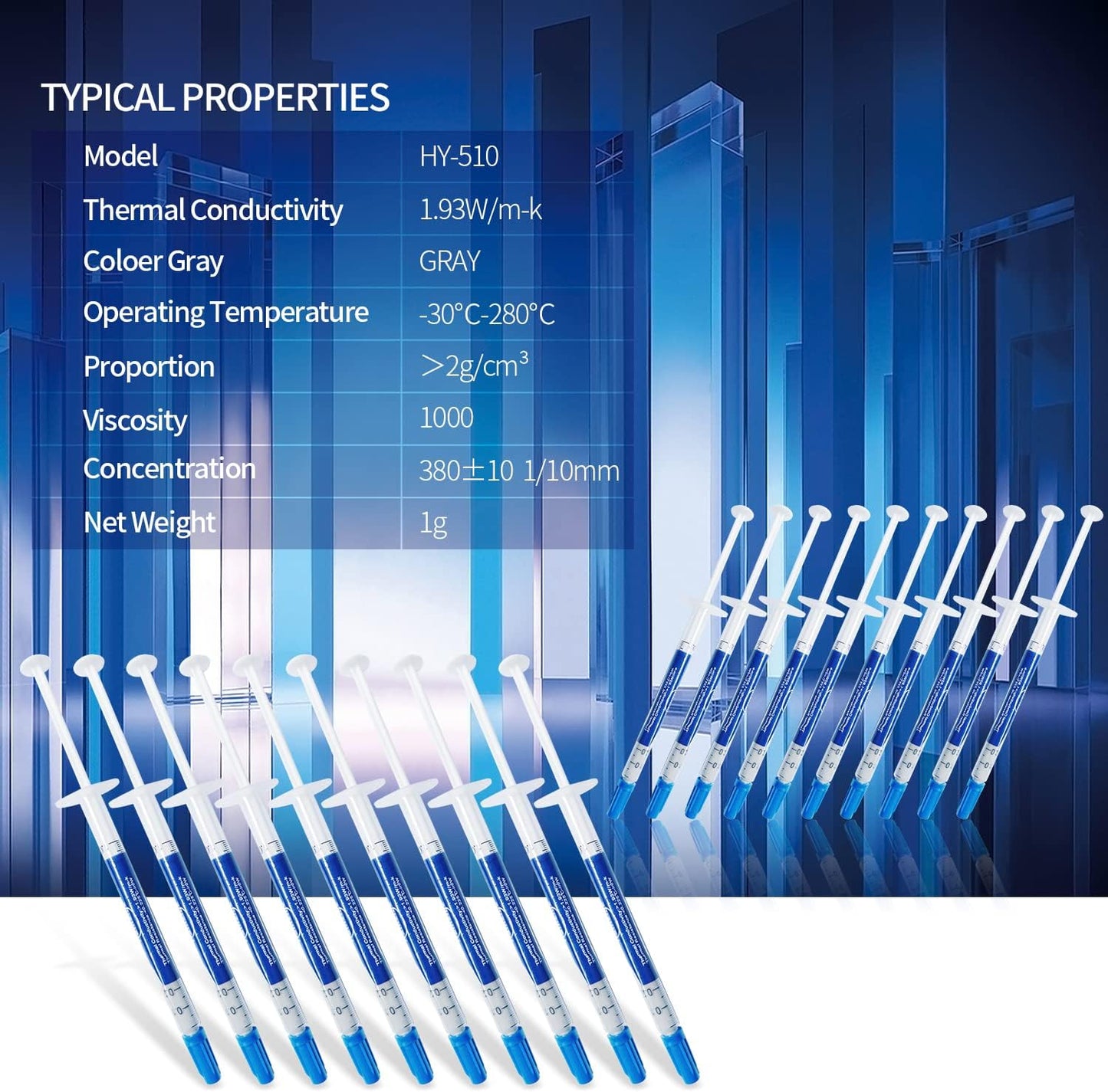 HY510-20PCS(1PCS-1g) CPU Thermal heatsink Paste Silicone Grease Compound Carbon Based High Performance Non-Conductive for pc CPU gpu PS4 20 Gram