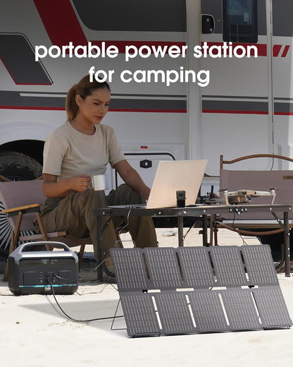 Solar Generator 600W (1200W Peak), Portable Power Station with 100W Solar Panel, 576Wh LFP Battery with AC & DC Outlets, 1.5Hour Fast Charging for Home & Emergency, Hurricane, CPAP