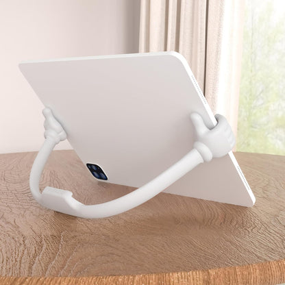 Honsky Thumbs Up Tablet Stand,Portable Monitor Stand Holder for Desktop,Tablet Display Stands Holder for Desk Universal Cute,White