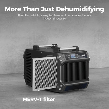 ALORAIR Crawlspace Dehumidifiers, 145 Pint Commercial Dehumidifier for Basements with Drain Hose, 1,800 Sq.Ft Auto Defrost Compact Portable Industry Crawl Spaces Dehumidifier