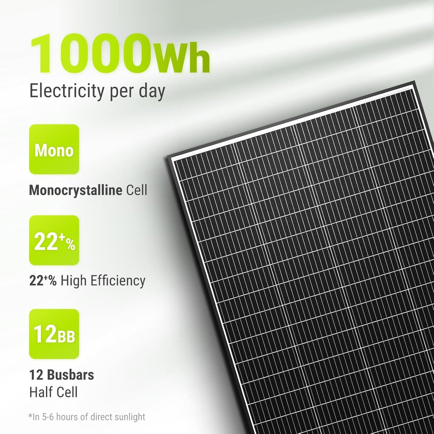 Newpowa 9BB Cell 200W Monocrystalline 200 Watt 12V Solar Panel High Efficiency RV Marine Boat Off Grid