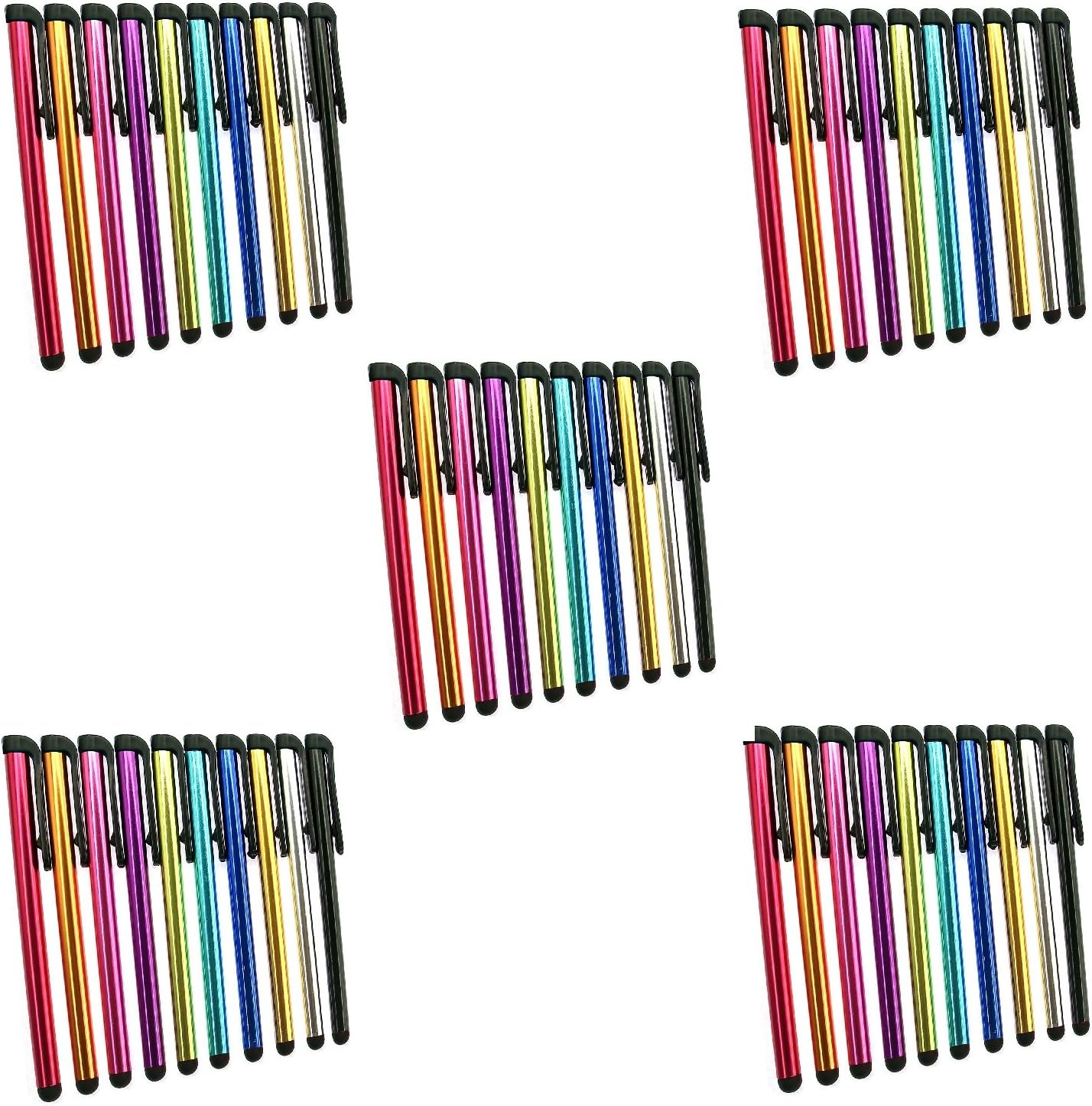 INNOLIFE Metal Stylus Touch Screen Pen Compatible with Apple iPhone 4 4S 5 5S 5C 6 6 Plus iPad Galaxy Tablet Smartphone PDA (100)