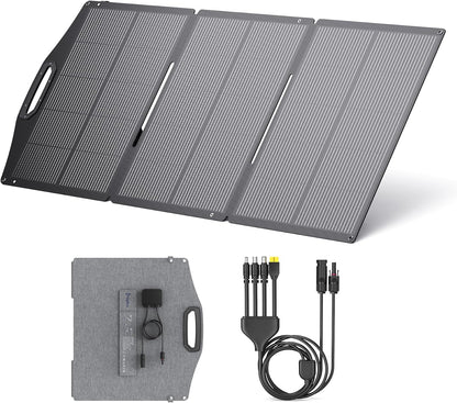BigBlue SolarPowa 150 Foldable Solar Panel with Kickstands, IP68 Waterproof, 25% High Conversion Efficiency, N-Type Solar Cell, 150W Portable Solar Panel Charger for Camping, RV, Hurricane Blackout