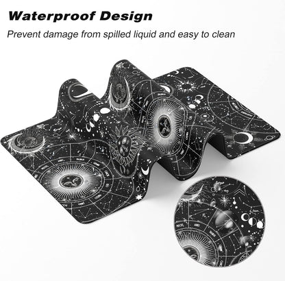 Extended Gaming Mouse Pad, XXL Large Desk Pad 30 x 14 Inch, Big Computer Keyboard Mousepad, Waterproof Mouse Mat with Stitched Edges and Non-Slip Base for Women Office Gaming, Sun Moon