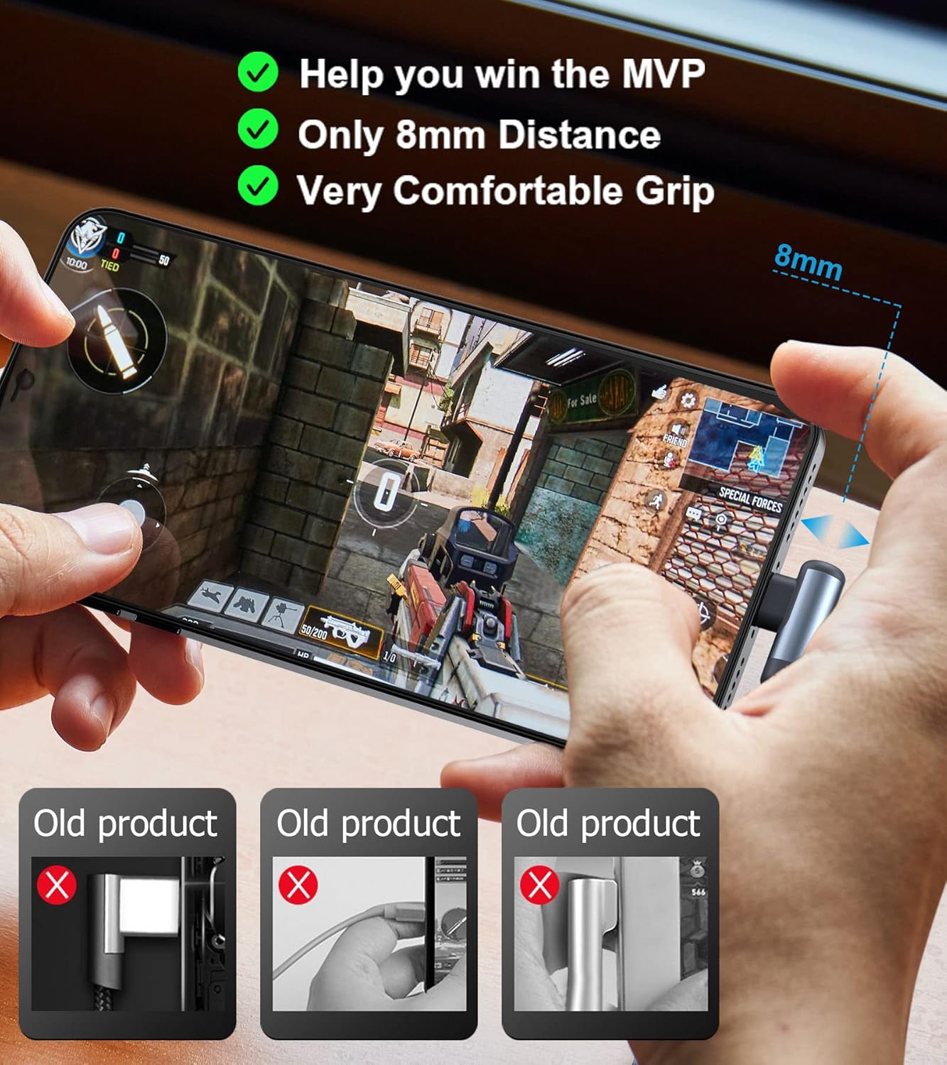 sweguard USB C Cable Right Angle [3Pack, 6.6FT+3.3FT+3.3FT], USB Type C iPhone 16 Charger Cable Nylon Braided Cord for iPhone 15 16 Pro Max Plus, Samsung Galaxy S25 S24 S23 S22 S21 S10 Note 20 10,Moto