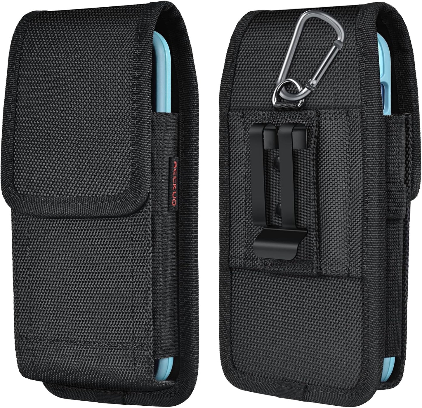 Phone Holster for Belt with Metal Clip and Magnetic Closure Compatible with Galaxy S25/S24/S23/S22/S21/S20 Ultra A16 A26 A35 A36 A55 A56 for Everyday Protection, XL-Black