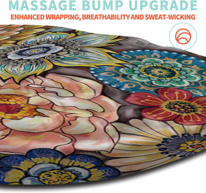 Ergonomic Mouse Pad Wrist Support with Memory Foam Massage Bulge, Carpal Tunnel Pain Relief Mousepad Wrist Rest for Mouse(12x8 inch, Blooming)