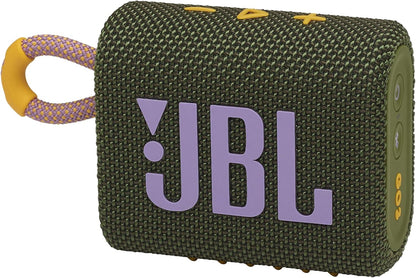 JBL Go 3 - Portable Mini Bluetooth Speaker, big audio and punchy bass, IP67 waterproof and dustproof, 5 hours of playtime, speaker for home, outdoor and travel (Green)