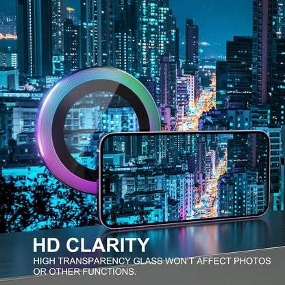 Choiche [3+1 for iPhone 14 Pro/iPhone 14 Pro Max Camera Lens Protector, 9H Tempered Glass Camera Cover Screen Protector Metal Ring Decoration Accessories (Colorful)