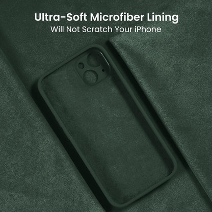 FireNova Designed for 15 Case, Silicone Upgraded [Camera Protection] Phone Case with [2 Screen Protectors], Soft Anti-Scratch Microfiber Lining, 6.1 inch, Alpine Green