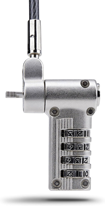 StarTech.com Universal Laptop Cable Lock 6.6ft (2m), Serialized Security Cable, Compatible with Noble Wedge/Nano/K-Slot; TAA