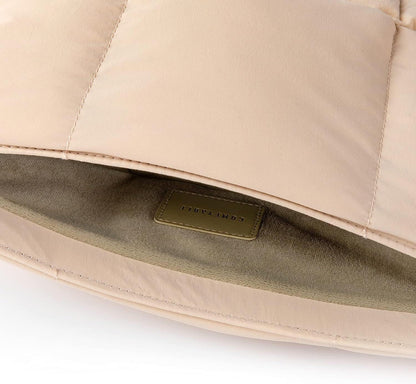 Comfyable Puffy Laptop Sleeve 13 Inch 14 Inch, Quilted Puffer Laptop Carrying Case, Pillow Case Compatible with MacBook Air M4 2025 M3 M2 M1, MacBook Pro M4 Pro/Max, Sand