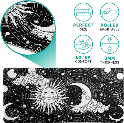 Magic Astrology Extended Big Mouse Pad Large, Gaming Mouse Pad Desk Pad,31.5x11.8 Inch Long Computer Keyboard Mouse Mat Black Mousepad with 3mm Non-Slip Base and Stitched Edge for Gaming and Office