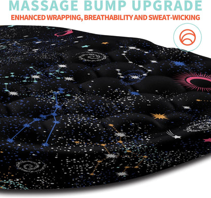 Ergonomic Mouse Pad Wrist Support with Memory Foam Massage Bulge, Carpal Tunnel Pain Relief Mousepad Wrist Rest for Mouse(12x8 inch, Galaxy)