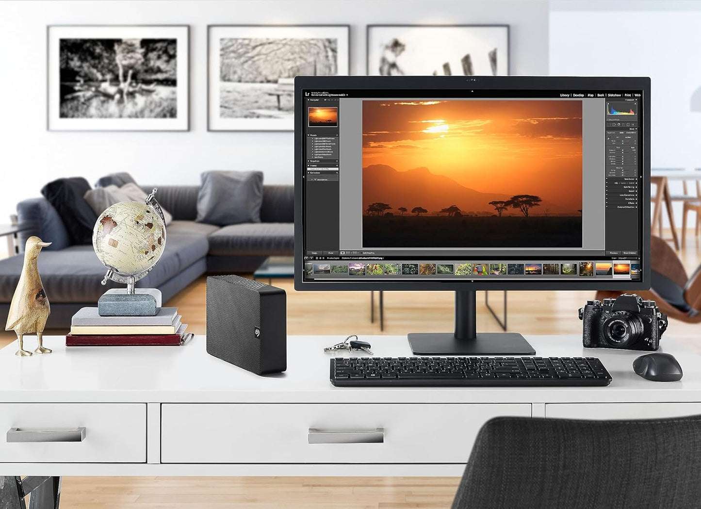 Seagate Expansion 28TB External Hard Drive HDD - USB 3.0, with Rescue Data Recovery Services (STKP28000400)