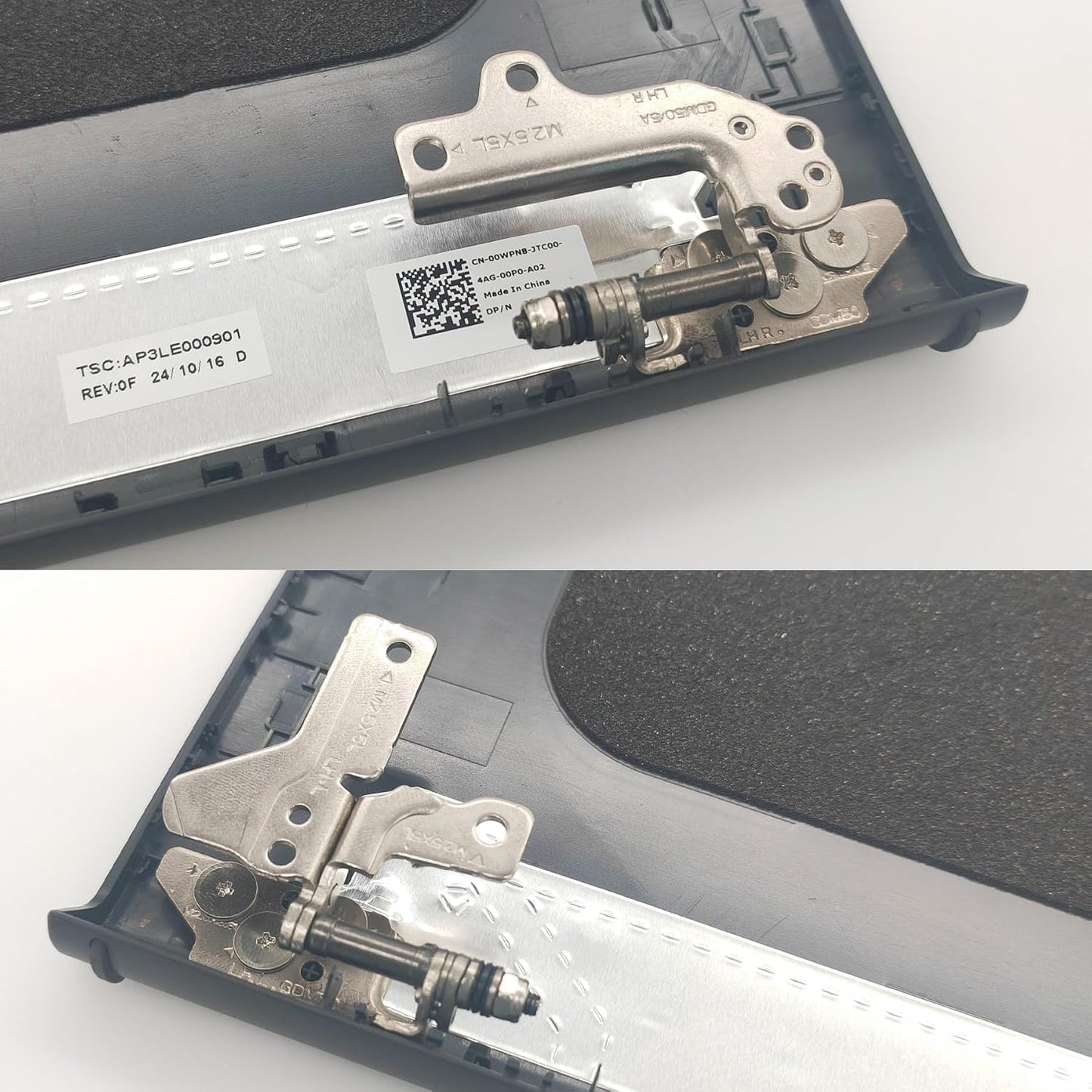 Replacement LCD Back Cover Top Case Lid Front Bezel Frame with Hinges for DELL Inspiron 15 3510 3511 3515 3520 3525 Series Laptop 0WPN8 00WPN8 9WC73 09WC73 AP3LE000901 Black