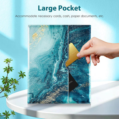 DTTO for iPad 11th (A16)/ 10th Generation Case with Keyboard (2025/2022), 7 Colors Backlit Wireless Detachable Keyboard Leather Folio Cover with Pencil Holder & Pocket, Sandy Wave