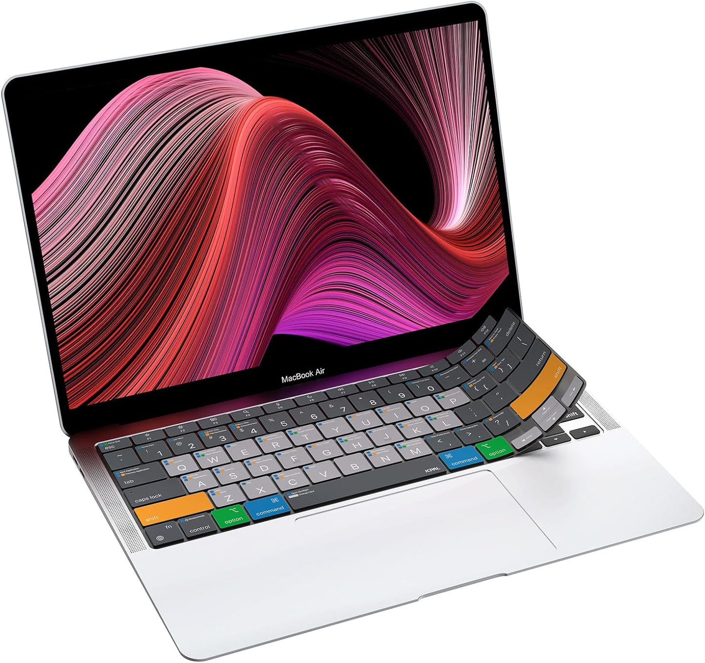 JCPal MacOS Shortcut Guide Keyboard Cover for 2020 MacBook Air 13" (US-Layout)
