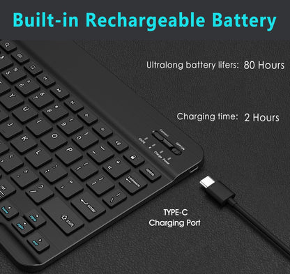 Keyboard Case for Samsung Galaxy Tab A9 Plus 5G 11 inch 2023 (SM-X210/X216/X218), Magnetic Detachable Wireless Keyboard Bluetooth, Smart Folio Cover with S Pen Holder for Galaxy Tab A9+ 11“（Black）