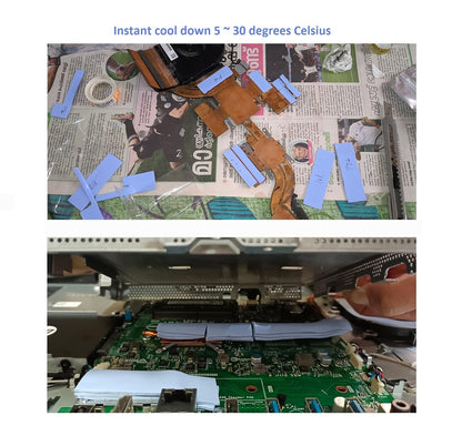 30 Pack Thermal Pads, 20×67 mm by 5 Thickness 0.5 | 1 | 1.5 | 2 | 3 mm, Thermal Conductivity 2.0 W/m.k, Self-Adhesive & Soft, Ideal for Repairing and Cooling Electronics