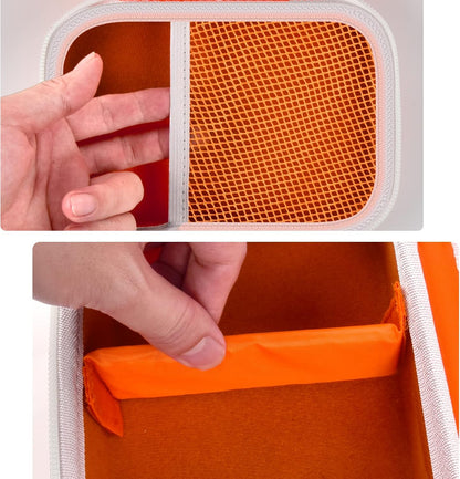 Case Compatible with Phomemo M110 Label Maker - Portable Mini Bluetooth Thermal Label Maker Carrying Storage Bag for Printer Labels, USB Cable and Accessories (Box Only) - Orange