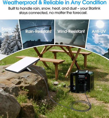 10FT (3M) Starlink Mini USB-C to DC Power Cable – Waterproof 18AWG, PD 100W Compatible, Durable for Outdoor & Travel Use